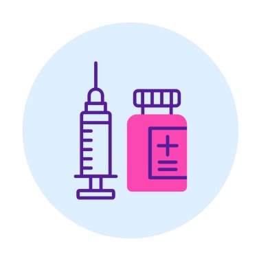 Aşılama web simgesi, vektör illüstrasyonu