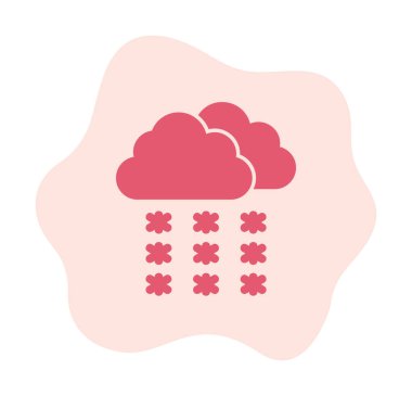 Basit kar yağışı simgesi, vektör çizimi