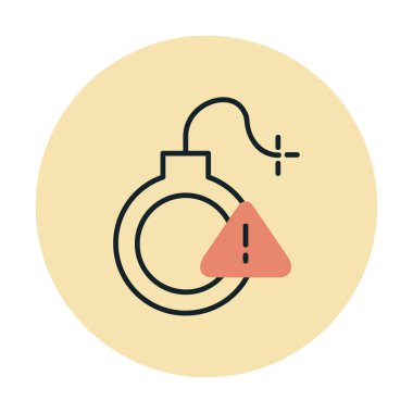 Uyarı işareti simgesinin vektör illüstrasyonu 