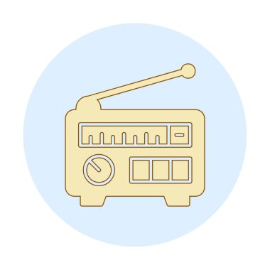 radyo simgesi web basit illüstrasyon