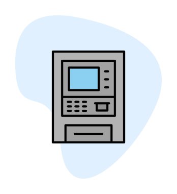 atm simge vektör illüstrasyonu 