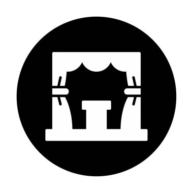 sahne ikonu vektör illüstrasyonu