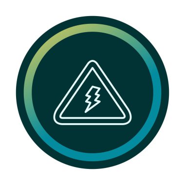 Gezegen simgesiyle Elektrik Tehlike İşareti