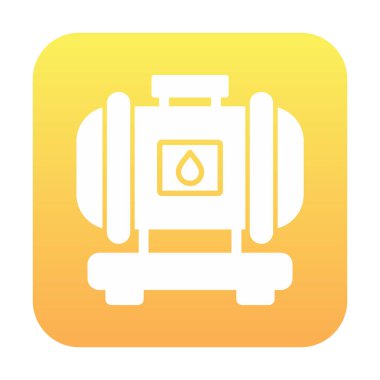 Fabrika tankı simgesi, vektör illüstrasyonu