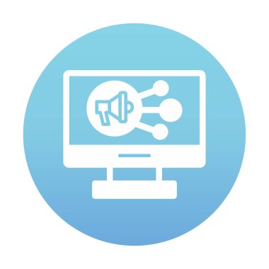 vektör Sosyal Ortam simgesi illüstrasyonu                