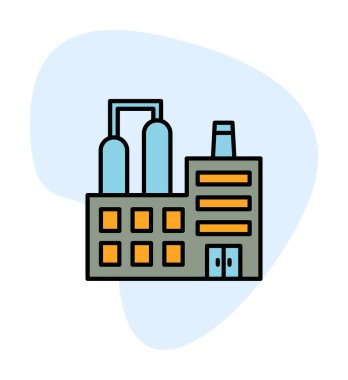 Factory icon, vector illustration simple design