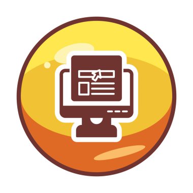 çevrimiçi haber simgesi vektör illüstrasyonu               