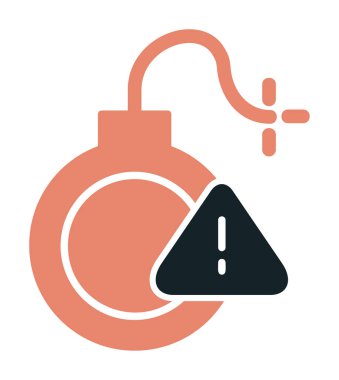 Uyarı işareti simgesinin vektör illüstrasyonu 