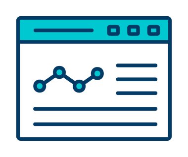 izole edilmiş grafik vektörlü iş web sitesi simgesi 