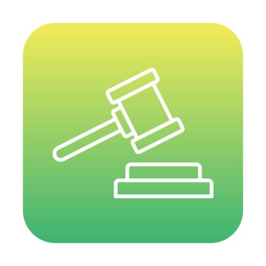 Basit yassı adalet hukuku ikonu çizimi