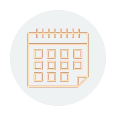 Takvim simgesi, vektör illüstrasyonu basit tasarım