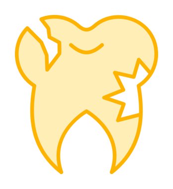 Diş ikonu vektör illüstrasyonunu taşır 