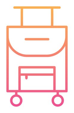 Bavul seyahat çantası ikonu. Bagaj kavramı                                   