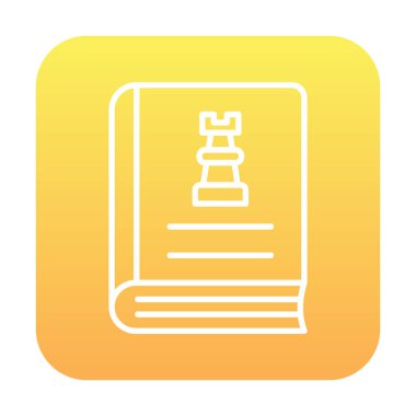 Satranç taşı simgesi, vektör illüstrasyonlu kitap