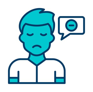 Negatif Düşünce konsepti ikon vektör çizimi