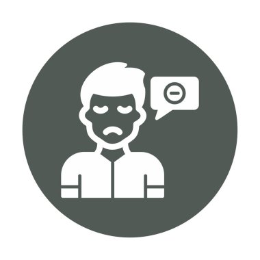 Negatif Düşünce konsepti ikon vektör çizimi