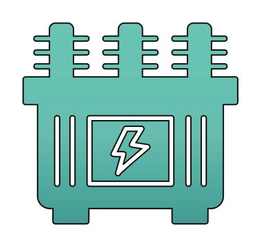 Batarya güç ikonu vektör illüstrasyonu. Dönüştürücü                         