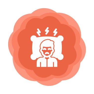 Yastıklı adam, uykusuzluk konsepti vektörü