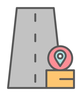 konum pin simgesi, vektör illüstrasyonu basit tasarım