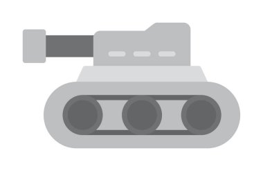 askeri tank simgesi, vektör illüstrasyonu 