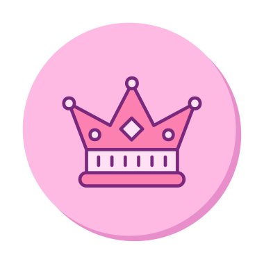 Soyut taç. Web simgesi illüstrasyonu 