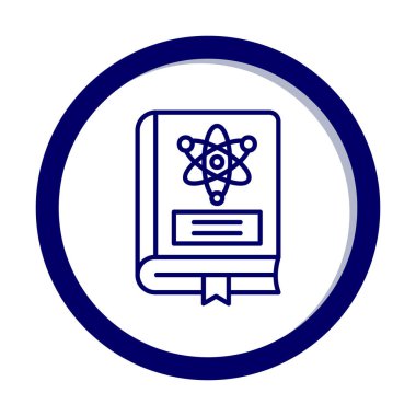 Fizik Kitabı vektör illüstrasyonu, simge ögesi arkaplanı