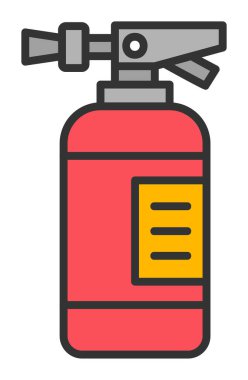 düz basit yangın söndürme simgesi 