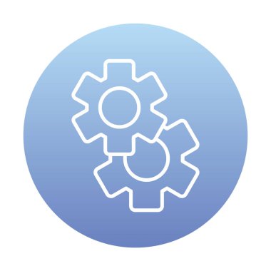 Gears'ı web simgesi, vektör çizim 
