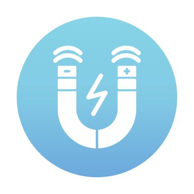 Manyetik alan simgesi, vektör illüstrasyonu