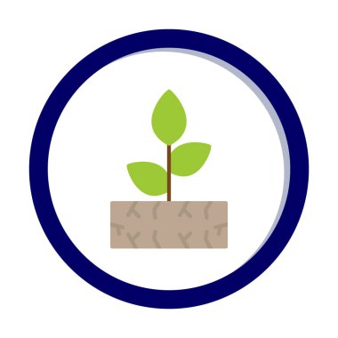 filizlenme simgesi, vektör illüstrasyonu  