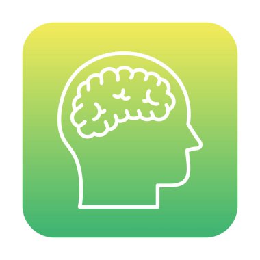 Basit insan beyni ikon vektör tasarımı