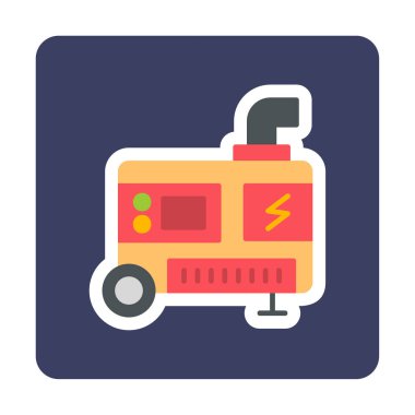 Elektrik Üretici simgesinin vektör çizimi                                        