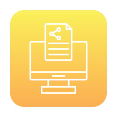 Simge paylaşım vektörlü düz bilgisayar