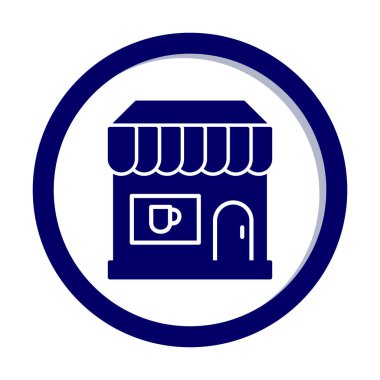 Kafe ikonu vektör illüstrasyonu