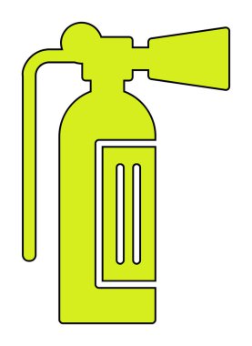 düz basit yangın söndürme simgesi 