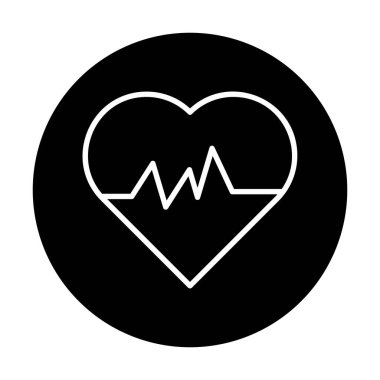 kalp atışı ikonu, vektör illüstrasyonu 