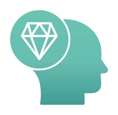 Elmas simgesi, vektör illüstrasyonu basit tasarım