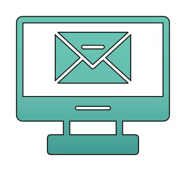 düz bilgisayar e- posta iletisi vektörü