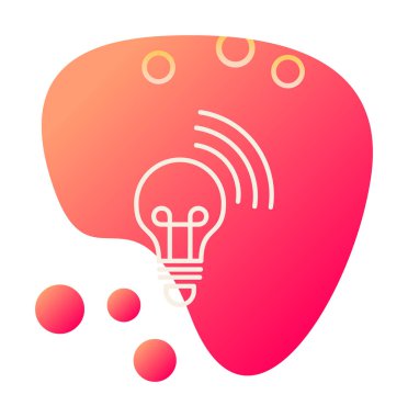 Akıllı ampul ikonu vektör illüstrasyonu 