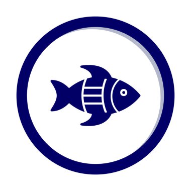 balık yassı simgesi, vektör illüstrasyonu