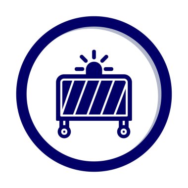 çit web simgesi, vektör çizim 