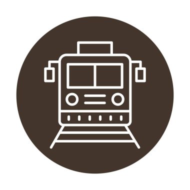 tren simgesi, vektör illüstrasyonu 