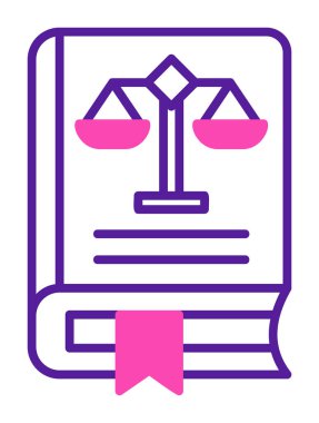 Hukuk kitabı. Web simgesi basit illüstrasyon 