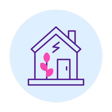 vector illustration of Green house icon 