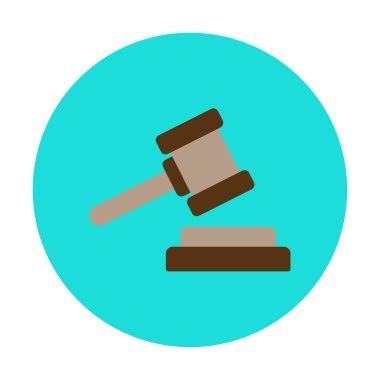 Basit yassı adalet hukuku ikonu çizimi