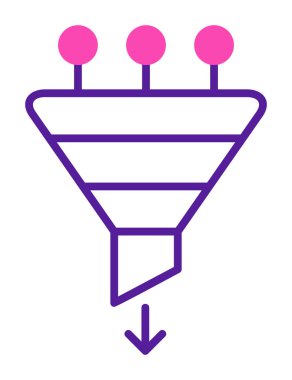 Basit düz huni simgesi vektör çizimi 