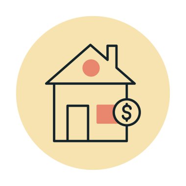 Emlak simgesi vektör illüstrasyon grafik şablonu 