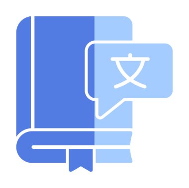 çevirmen sözlük vektör illüstrasyonu 