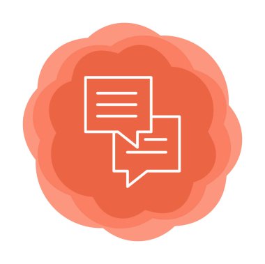 Konuşma baloncukları iletişim simgesi izole