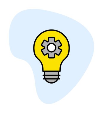 Basit ampul ikonu vektör çizimi